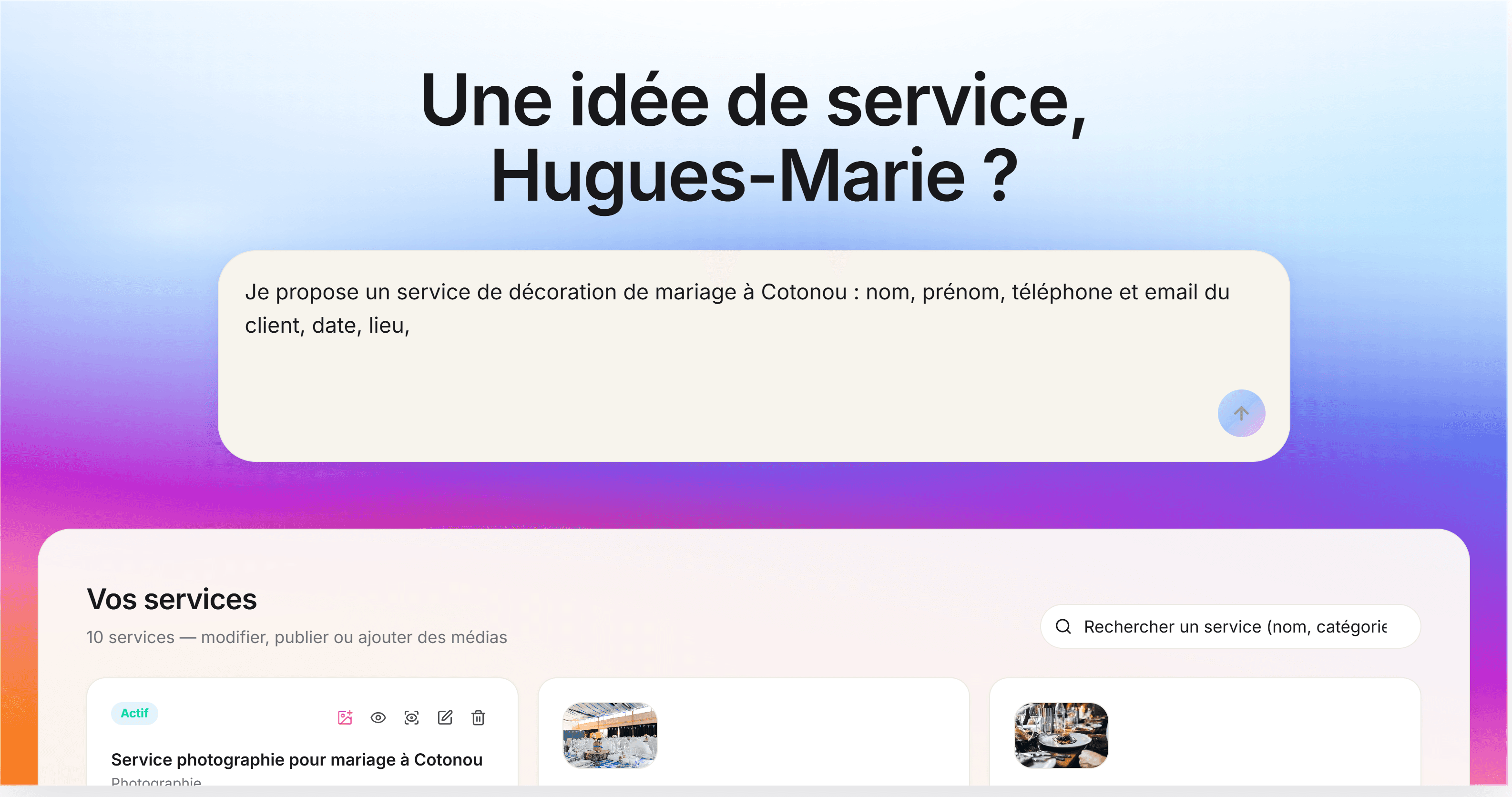 Service Design Assistant : création d'un service par l'IA